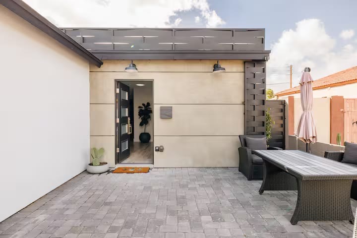 Modern All-En-Suite Home private entry patio at a direct-booking vacation rental in Phoenix, Arizona