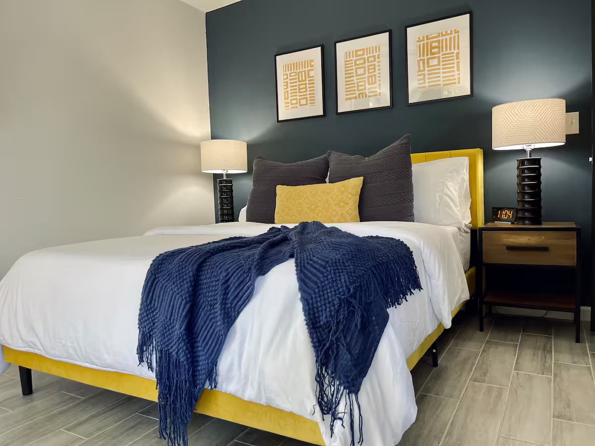 Detached Studio Guesthouse bedroom storage at a direct-booking vacation rental in Phoenix, Arizona